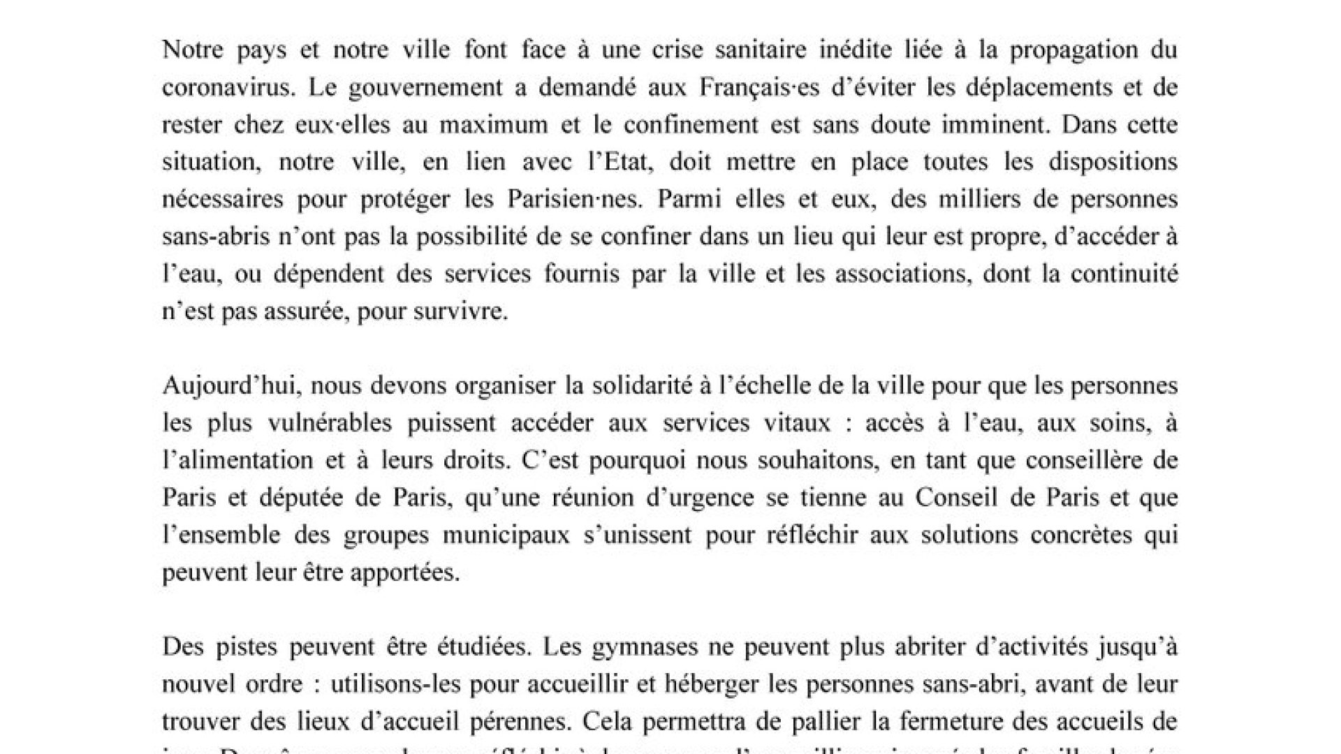 200316 Communiqué solidarité COVID 19 Paris
