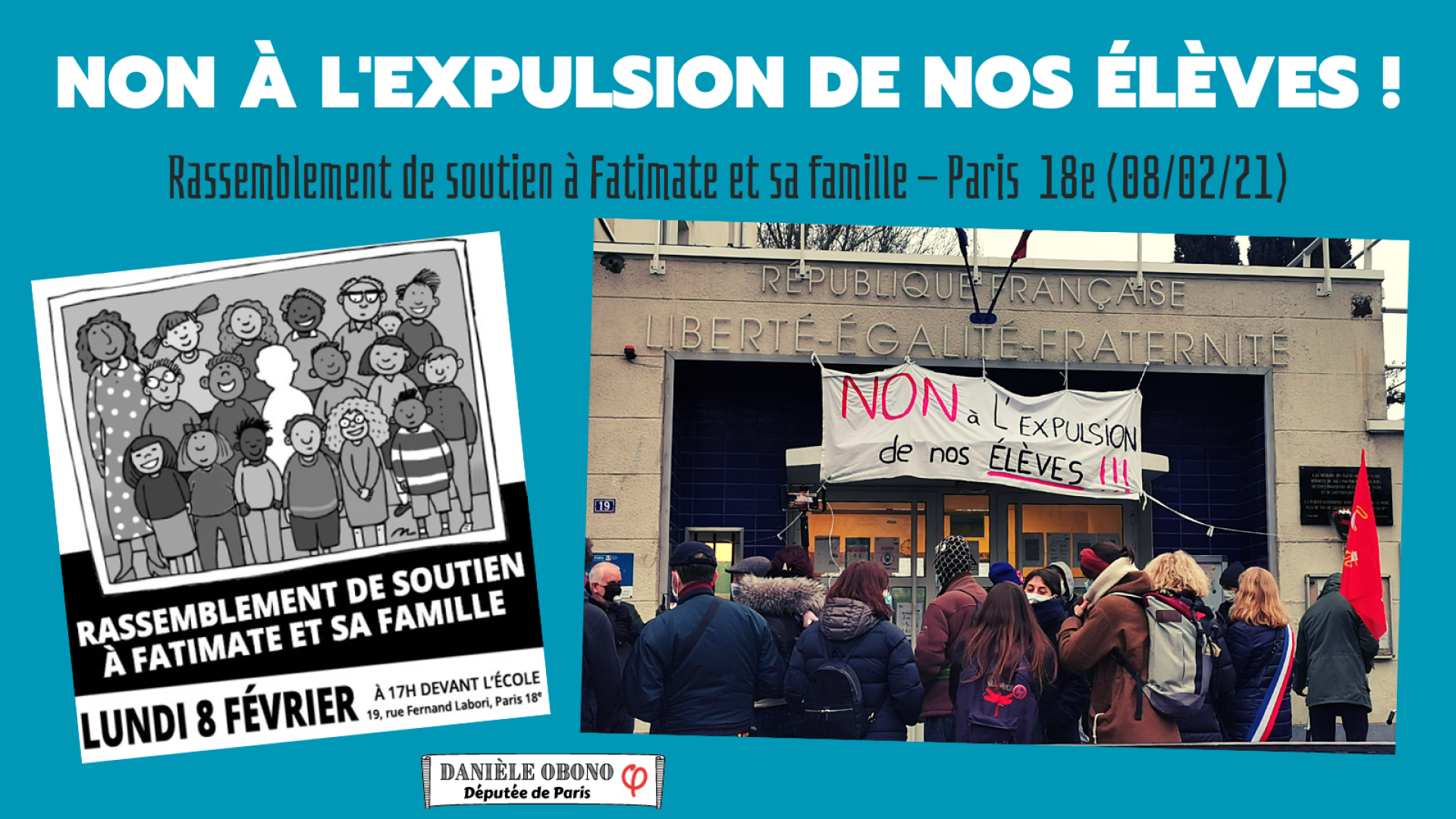 210208 Rassemblement de soutien à Fatimate et sa famille